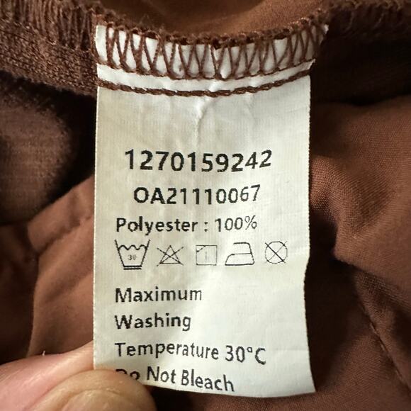 Commense Revolve Brown Corduroy Wide Leg Pants Relaxed Fit Size XL - Picture 8 of 8